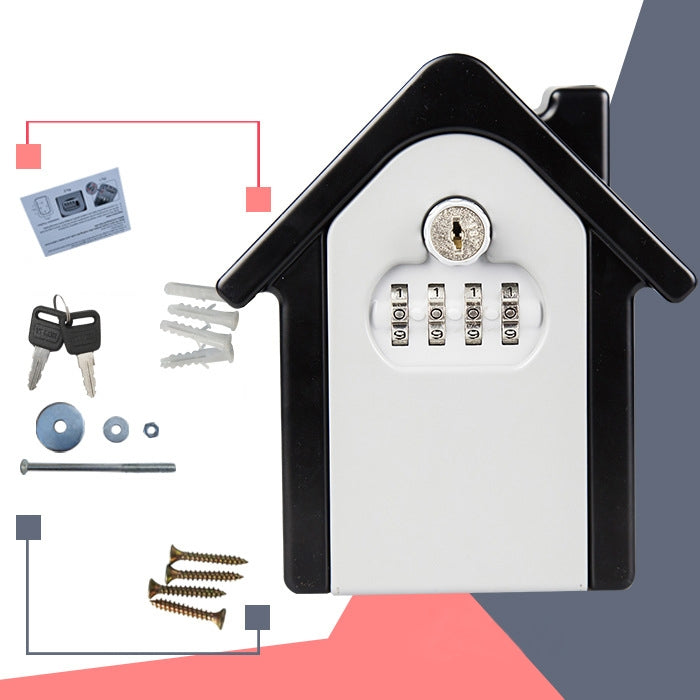 Hut Shape Password Lock Storage Box Security Box Wall Cabinet Safety Box, with 1 Key Hut Shape Password Lock Storage Box Security Box Wall Cabinet Safety Box, with 1 Key